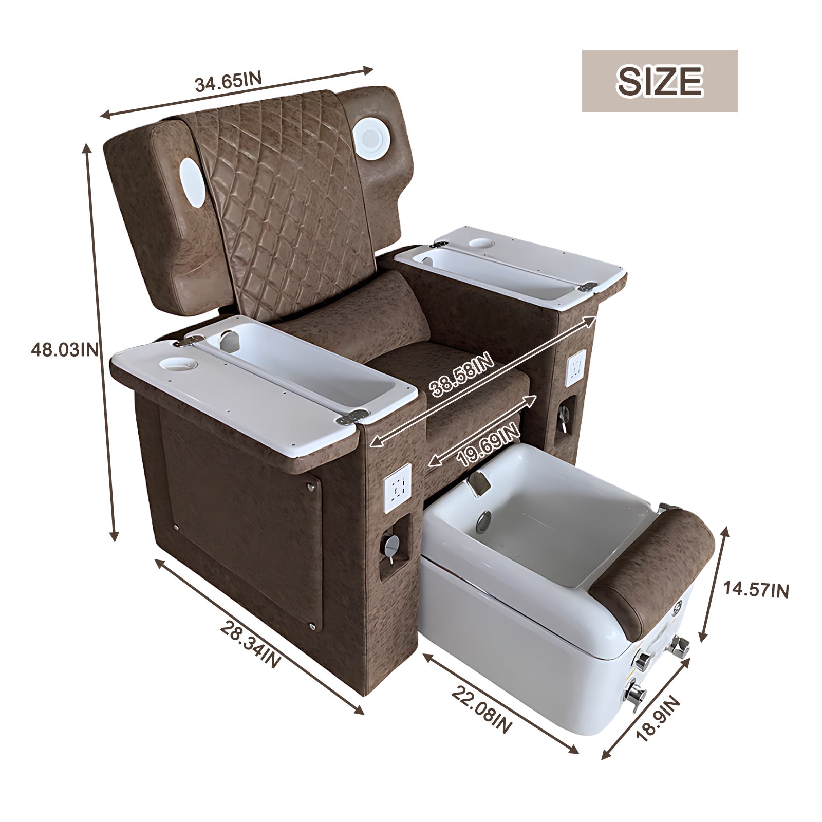 Luxury Foot Therapy and Spa Chair with Nail Art Function