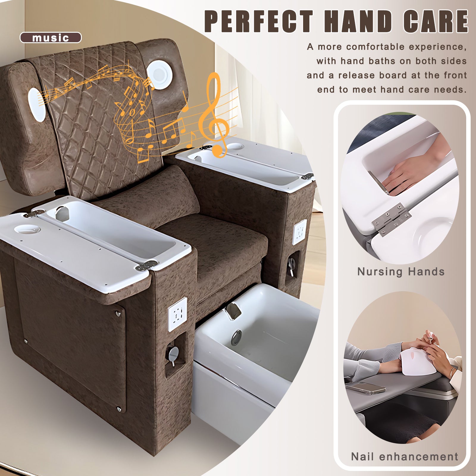 Luxury Foot Therapy and Spa Chair with Nail Art Function