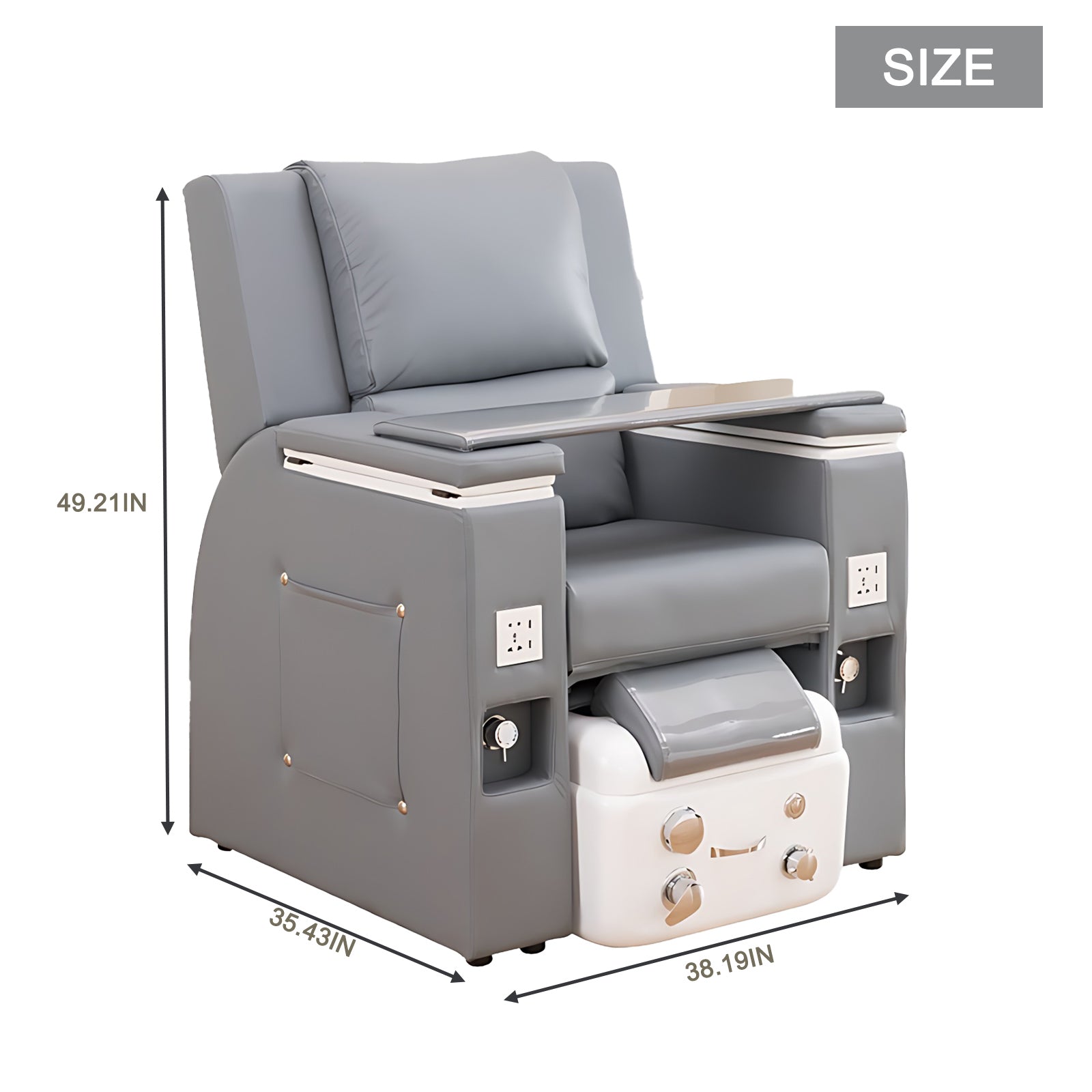 Intelligent Luxury Leather Foot Bath Chair For Beauty Salon