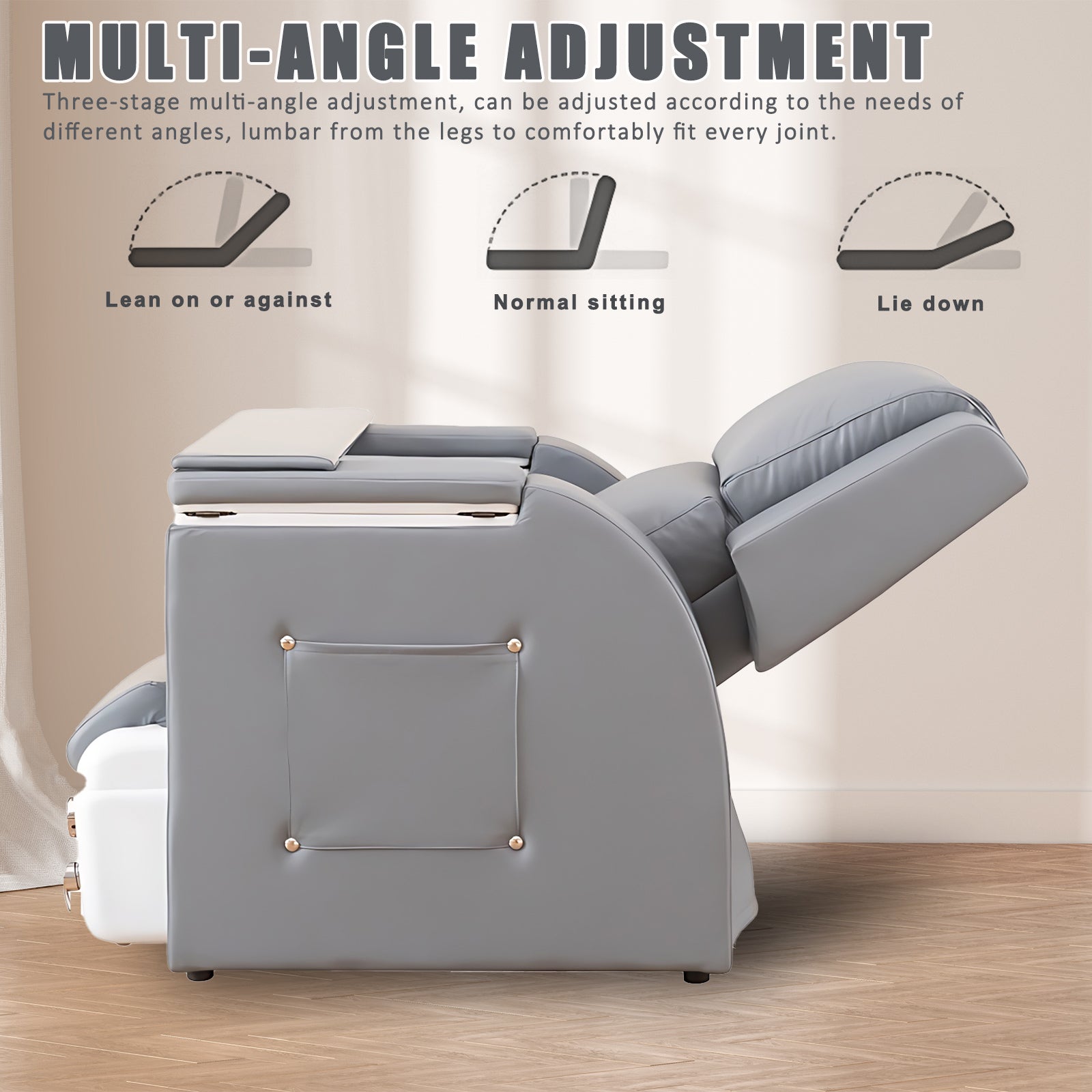 Intelligent Luxury Leather Foot Bath Chair For Beauty Salon