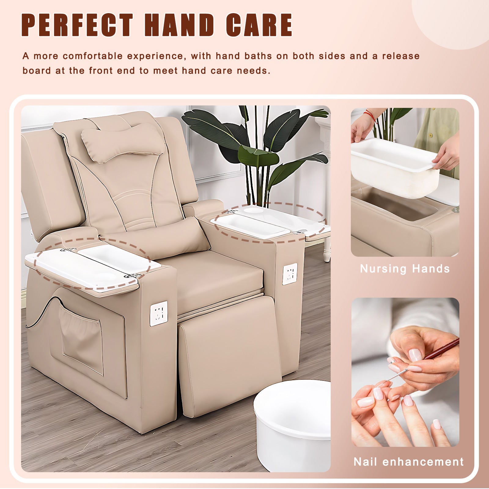 Adjustable Modern Beauty Nail Salon and Pedicure Chair