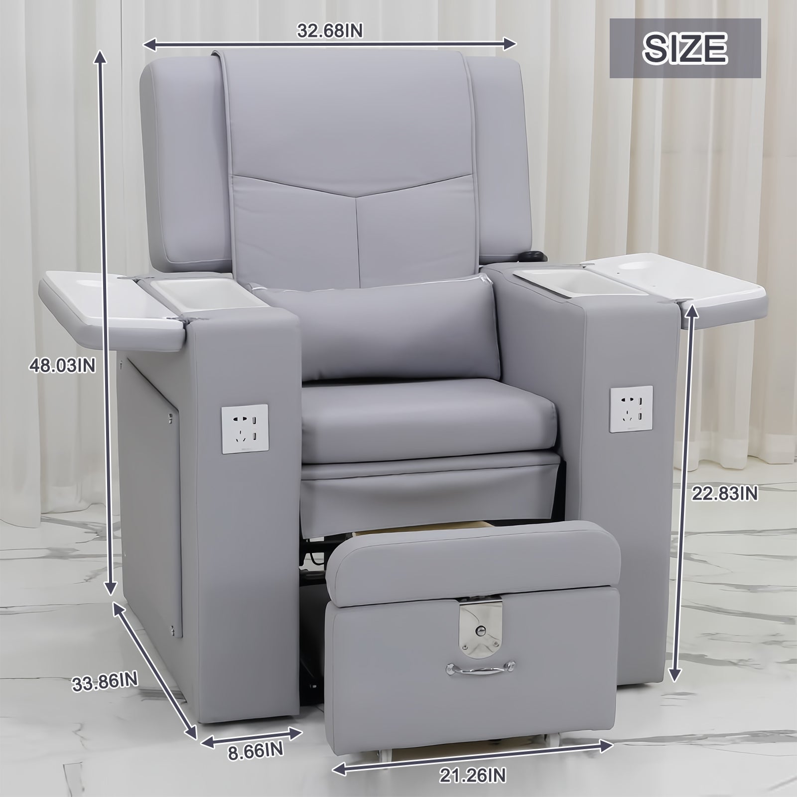 Multi functional nail salon spa chair