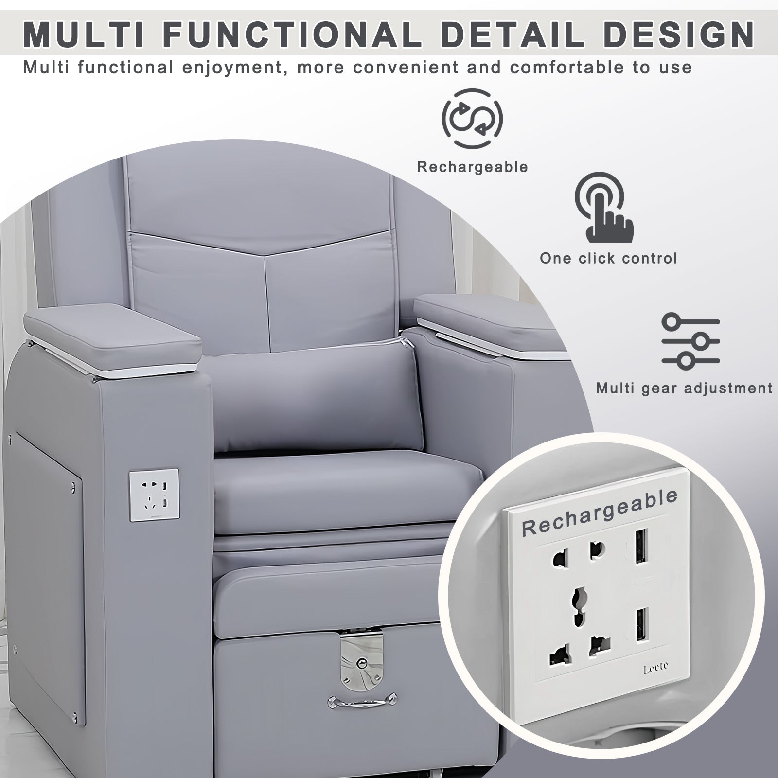 Multi functional nail salon spa chair