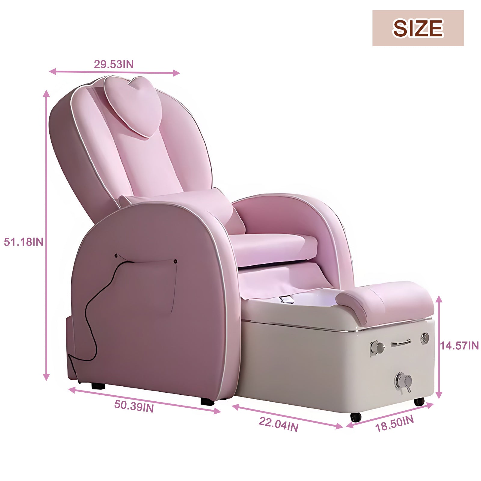 Foot Massage Salon Spa Chair with Intelligent Foot Bath Bathtub