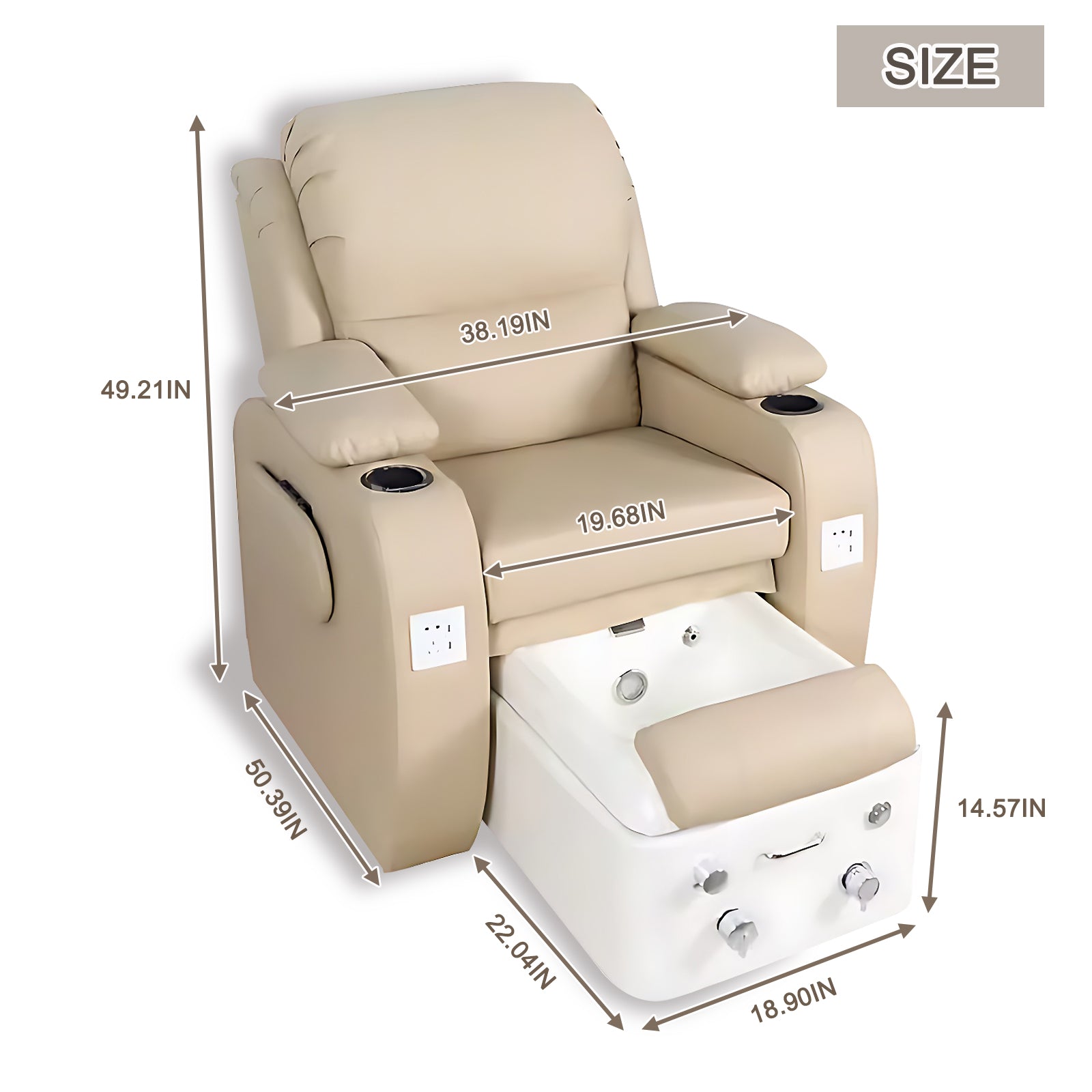 Multi Functional Intelligent Spa Chair with Nail Board In Nail Salon