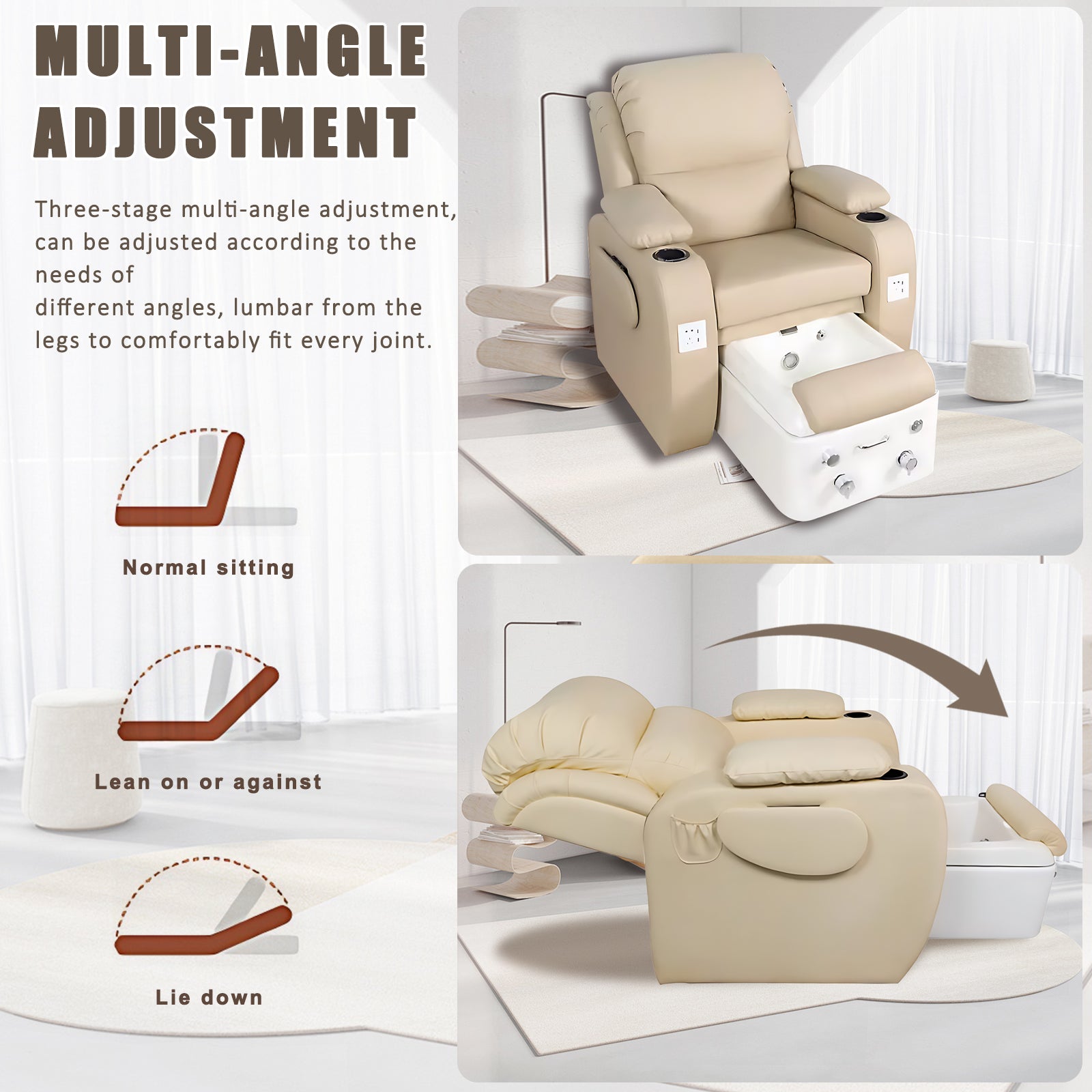 Multi Functional Intelligent Spa Chair with Nail Board In Nail Salon