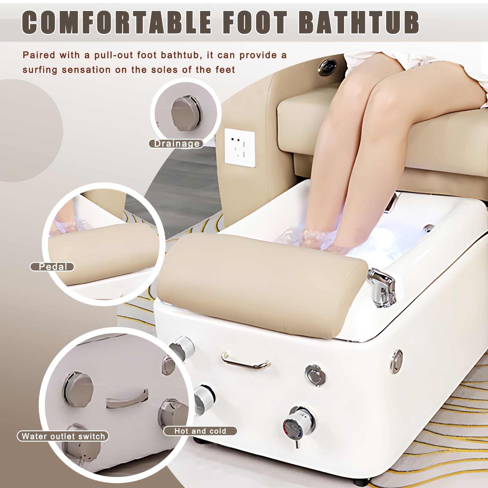 Multi Functional Intelligent Spa Chair with Nail Board In Nail Salon