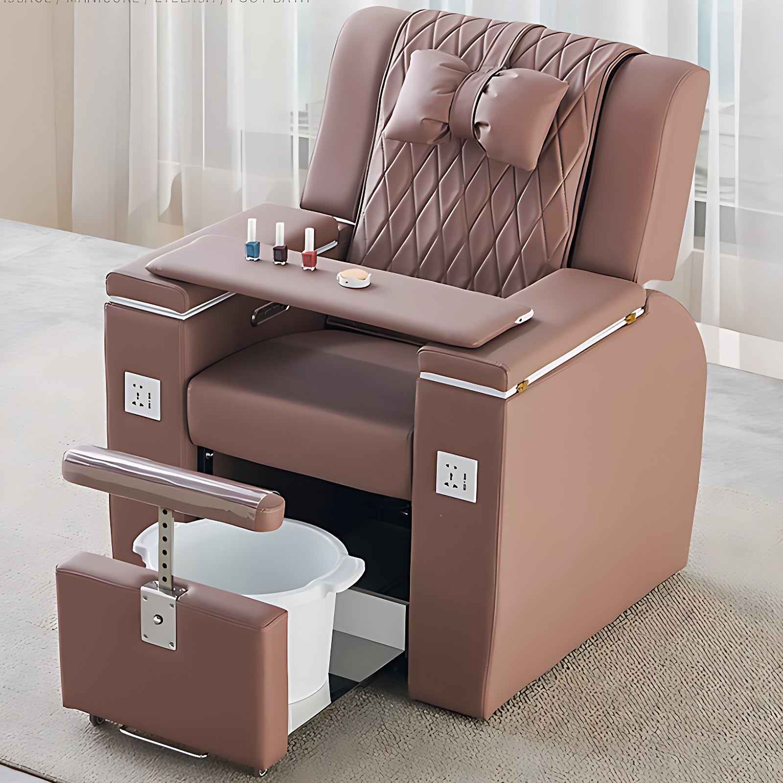 Nail Salon Sofa Beauty Lying Foot Therapy Nail Salon Lounge Chair