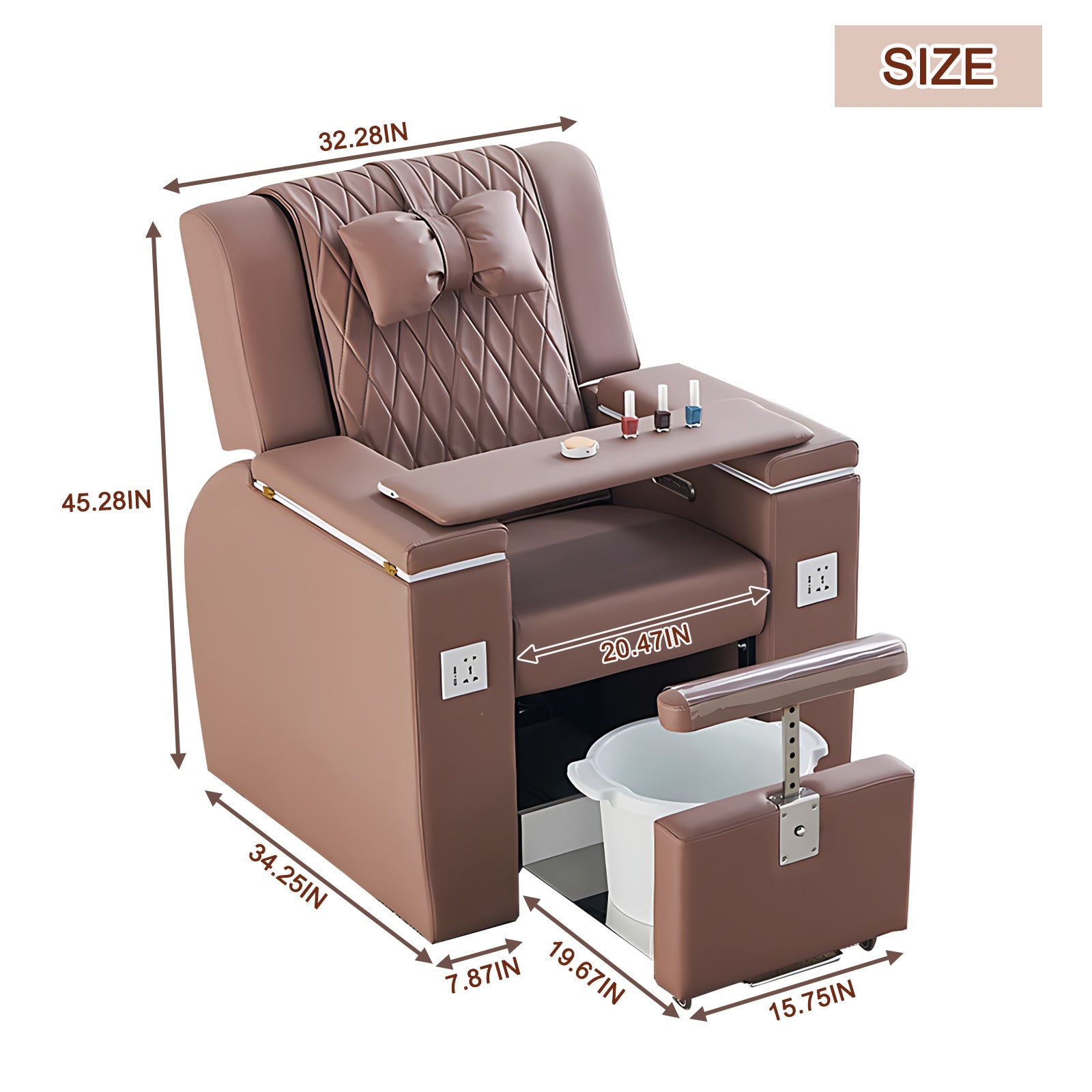 Nail Salon Sofa Beauty Lying Foot Therapy Nail Salon Lounge Chair