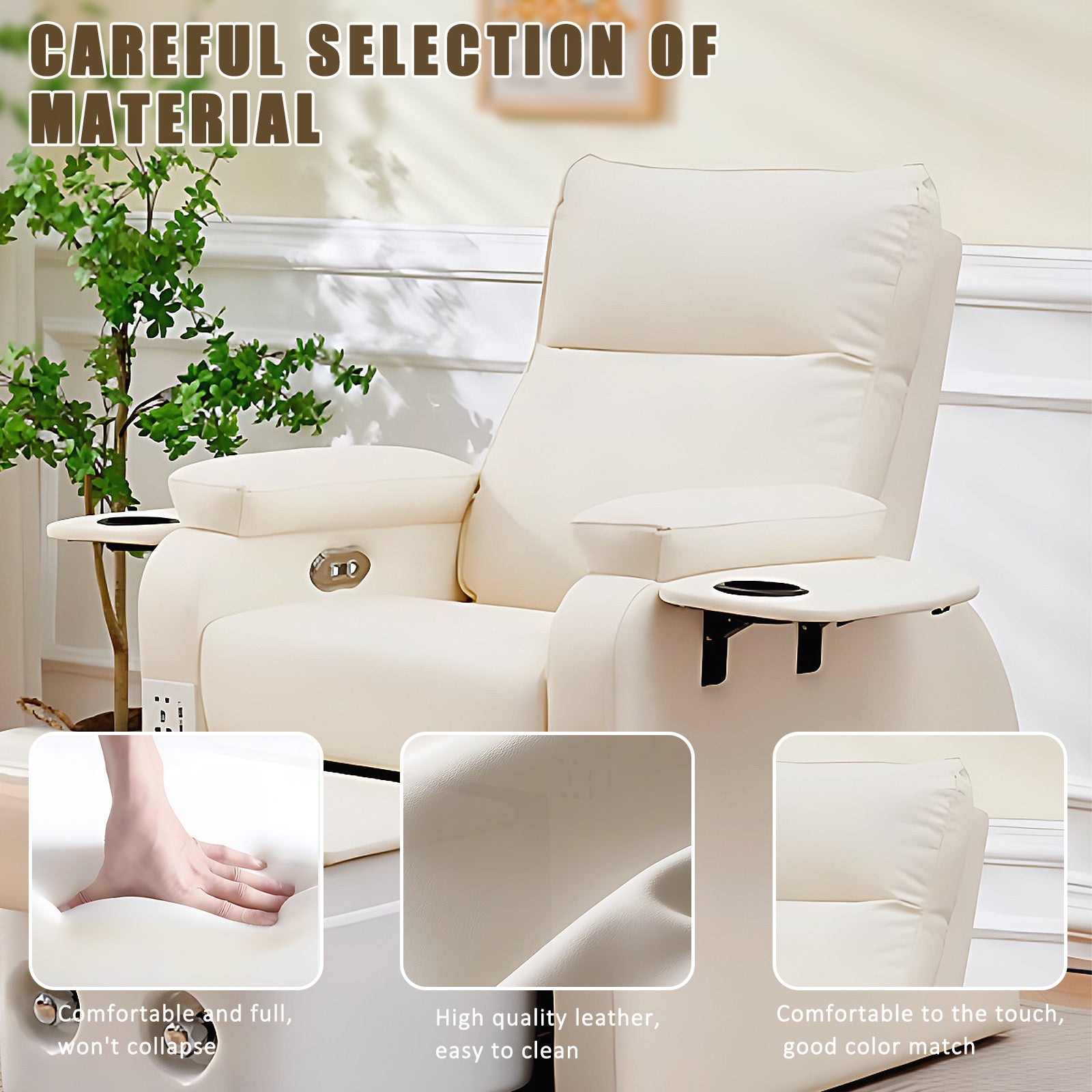 Electric Adjustable Beauty Foot Bath Foot Massage Nail Salon Chair