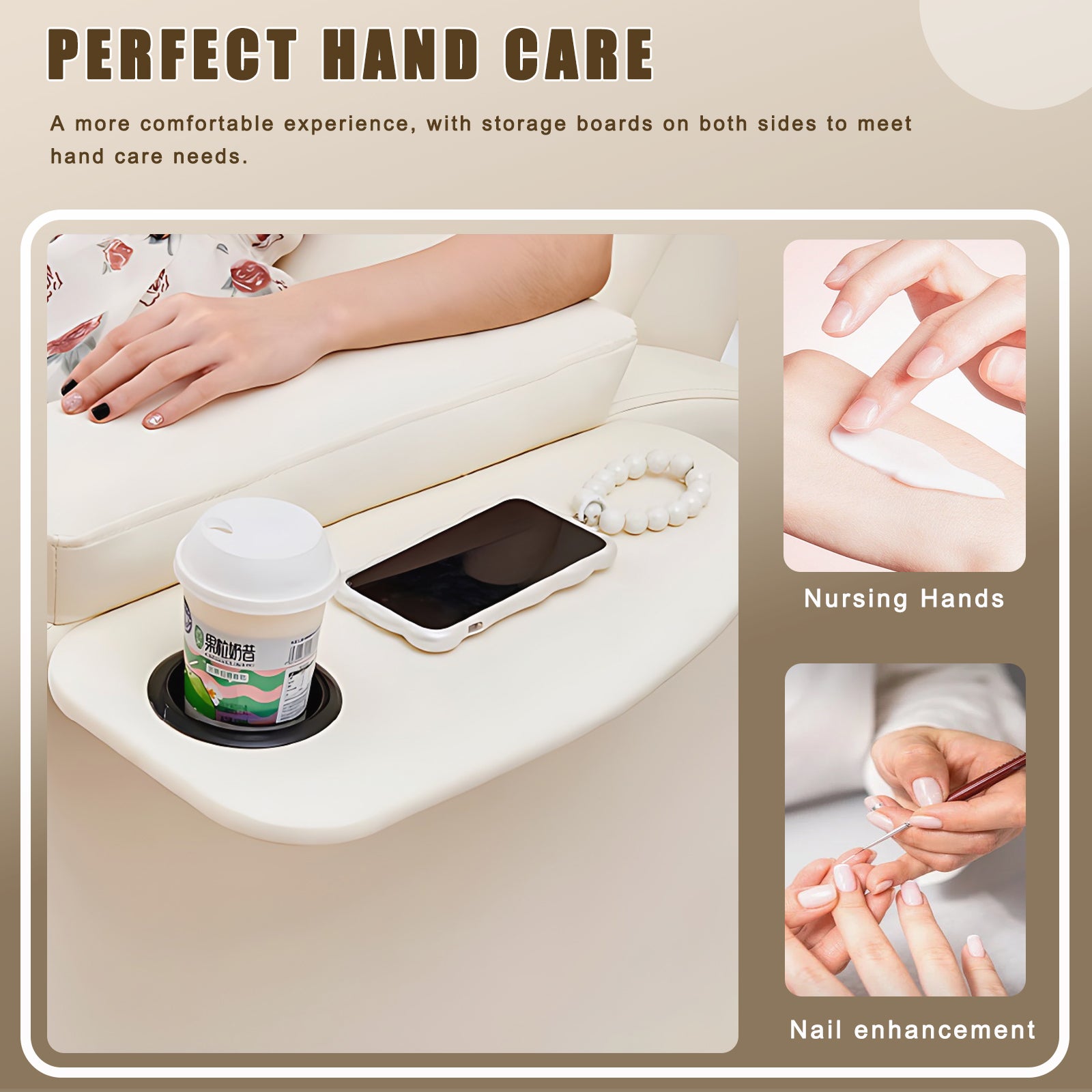 Electric Adjustable Beauty Foot Bath Foot Massage Nail Salon Chair