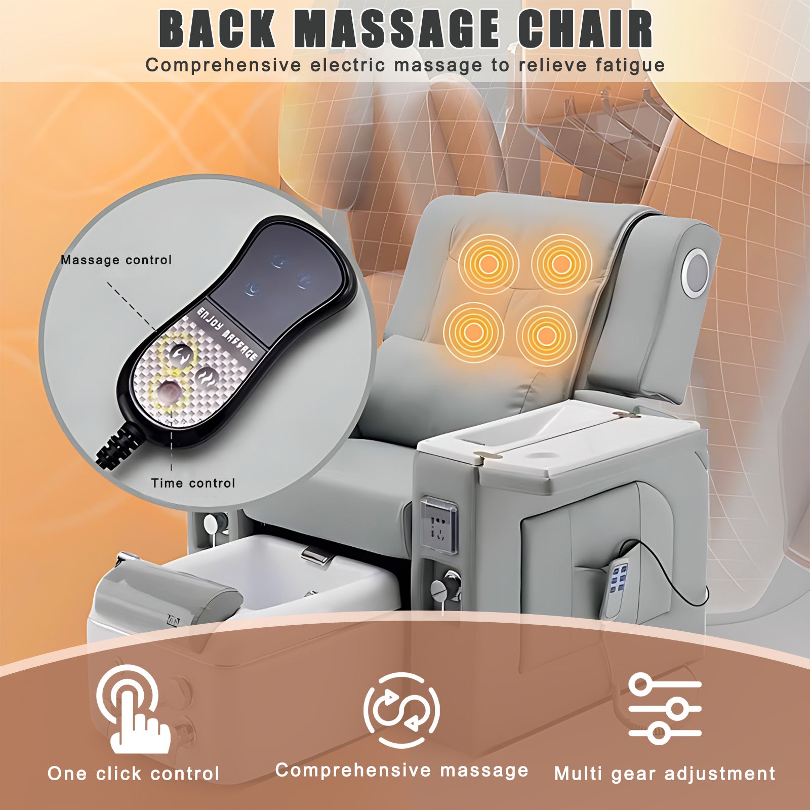 Nail Spa Chair, Electric Foot Massage Spa Chair