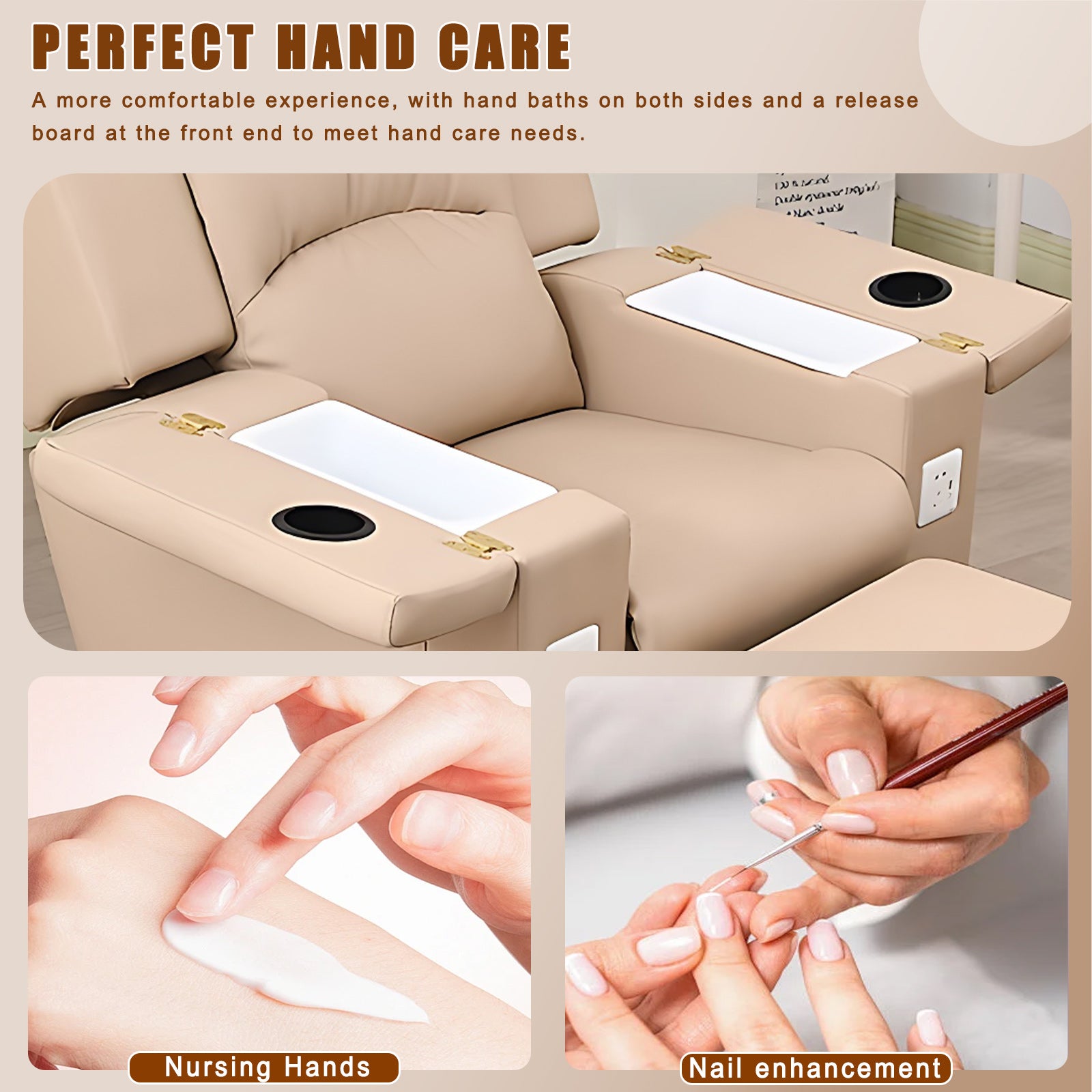 Nail Spa Chair, Electric Massage Foot Massage Lounge Chair