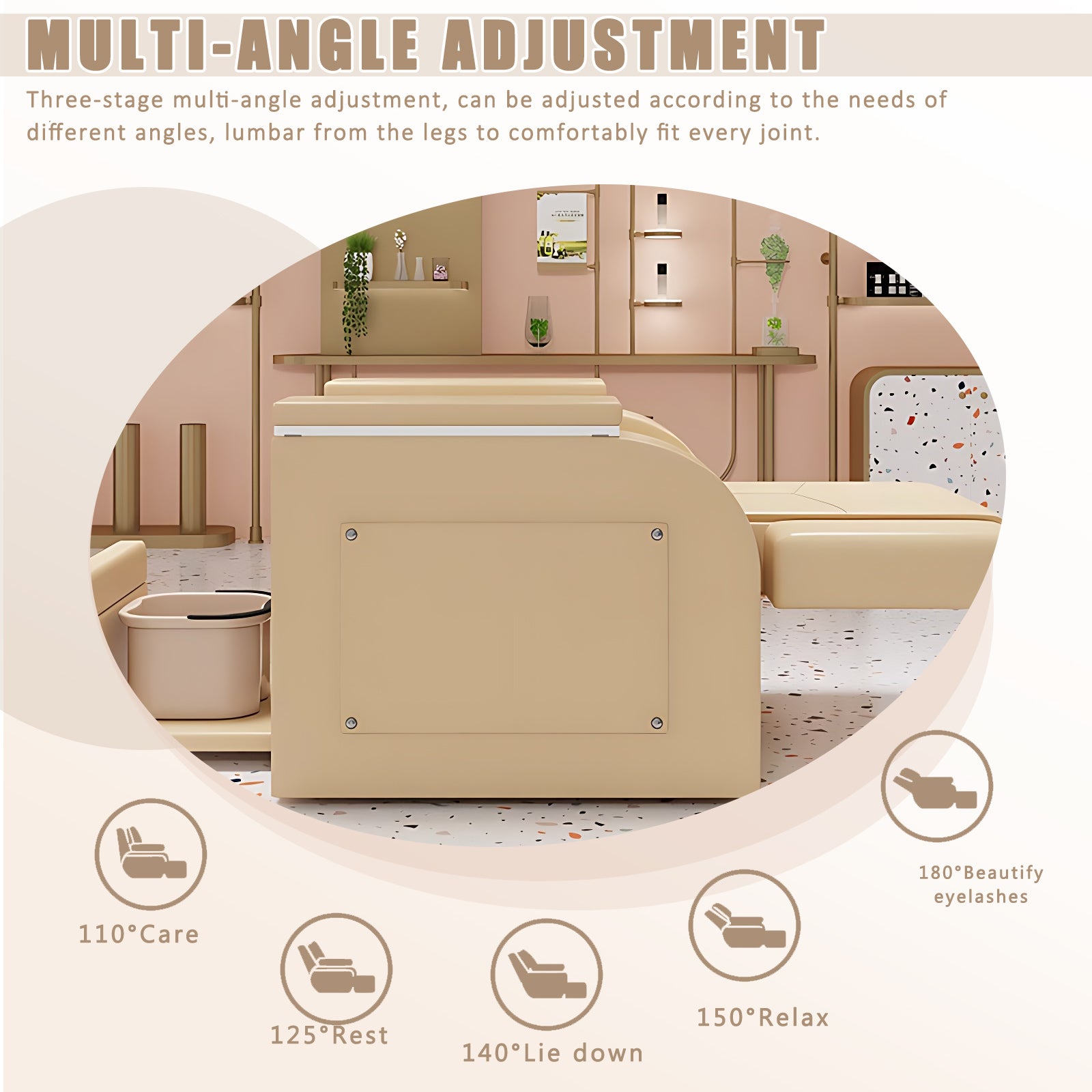 Luxury Spa Chair with Intelligent Foot Bath Bathtub