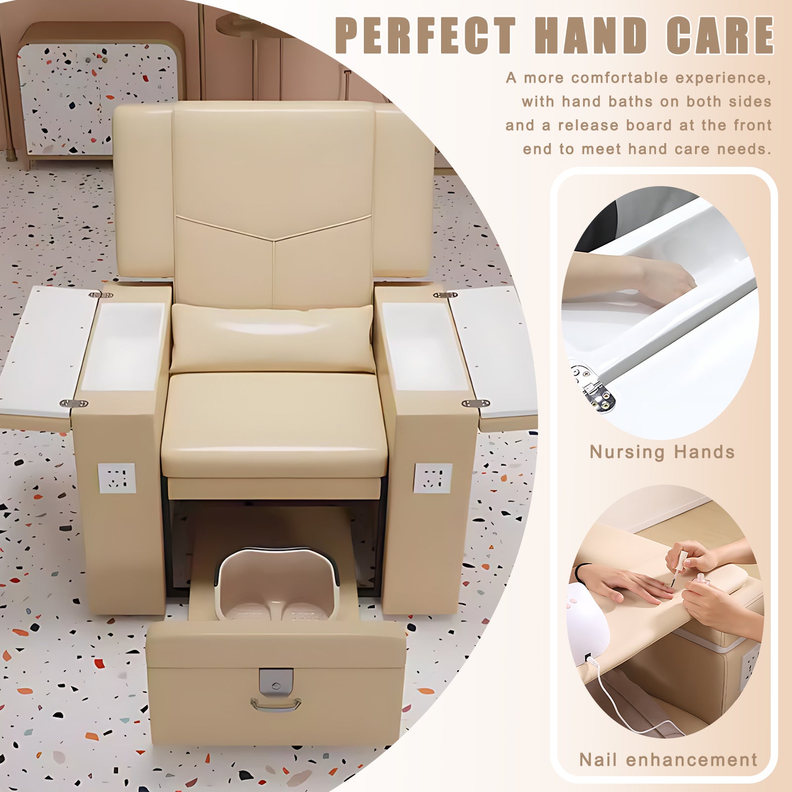 Luxury Spa Chair with Intelligent Foot Bath Bathtub