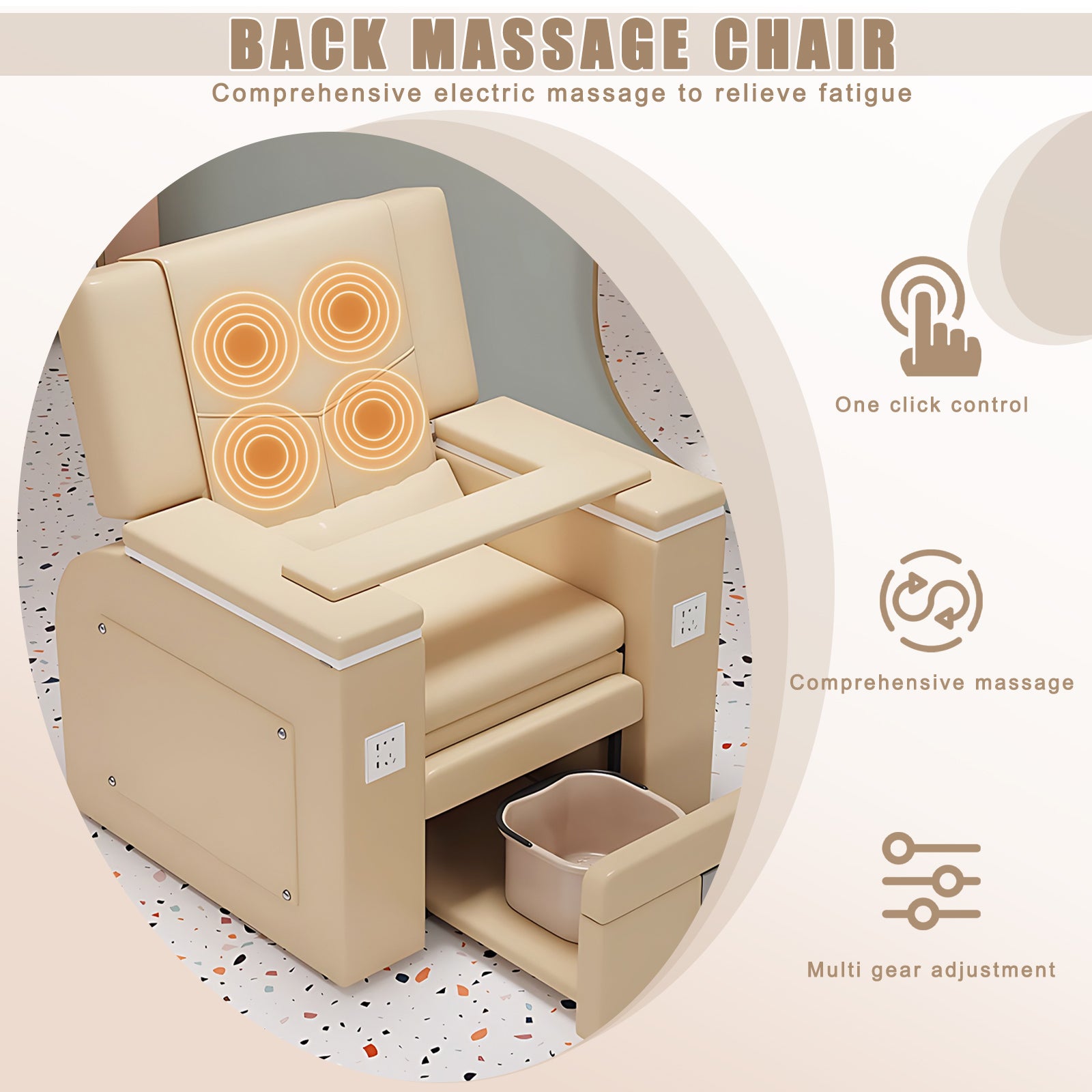 Luxury Spa Chair with Intelligent Foot Bath Bathtub