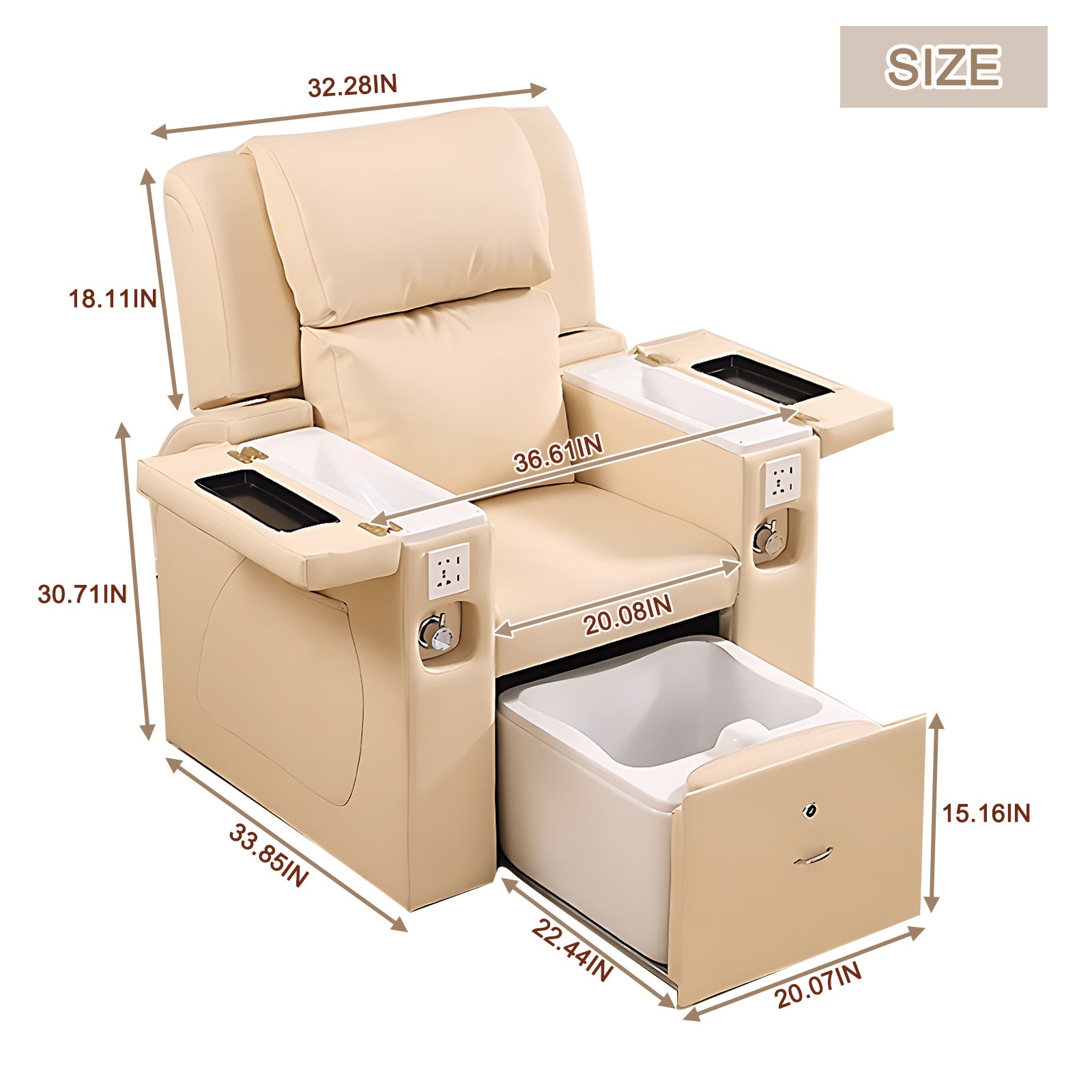 Foot Bath Chair Equipped with Intelligent Foot Bath Bathtub