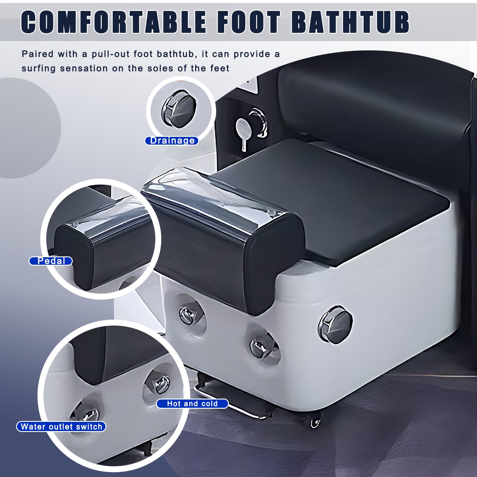 Reclining Pedicure Chair Plumbing AMY11