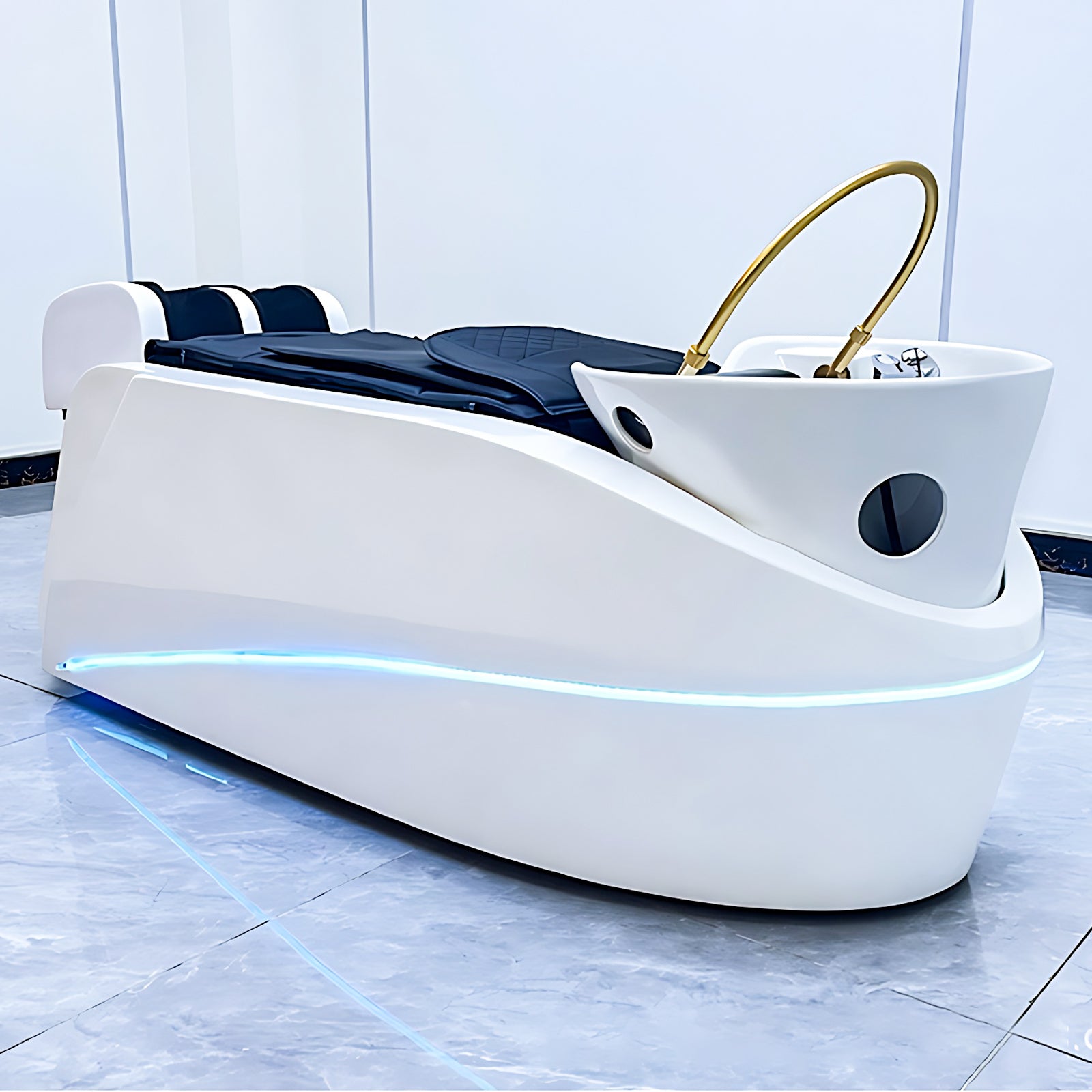 Head Spa Bed Includes Smart Full Body Massage with LED Water Cycle and Fumigation