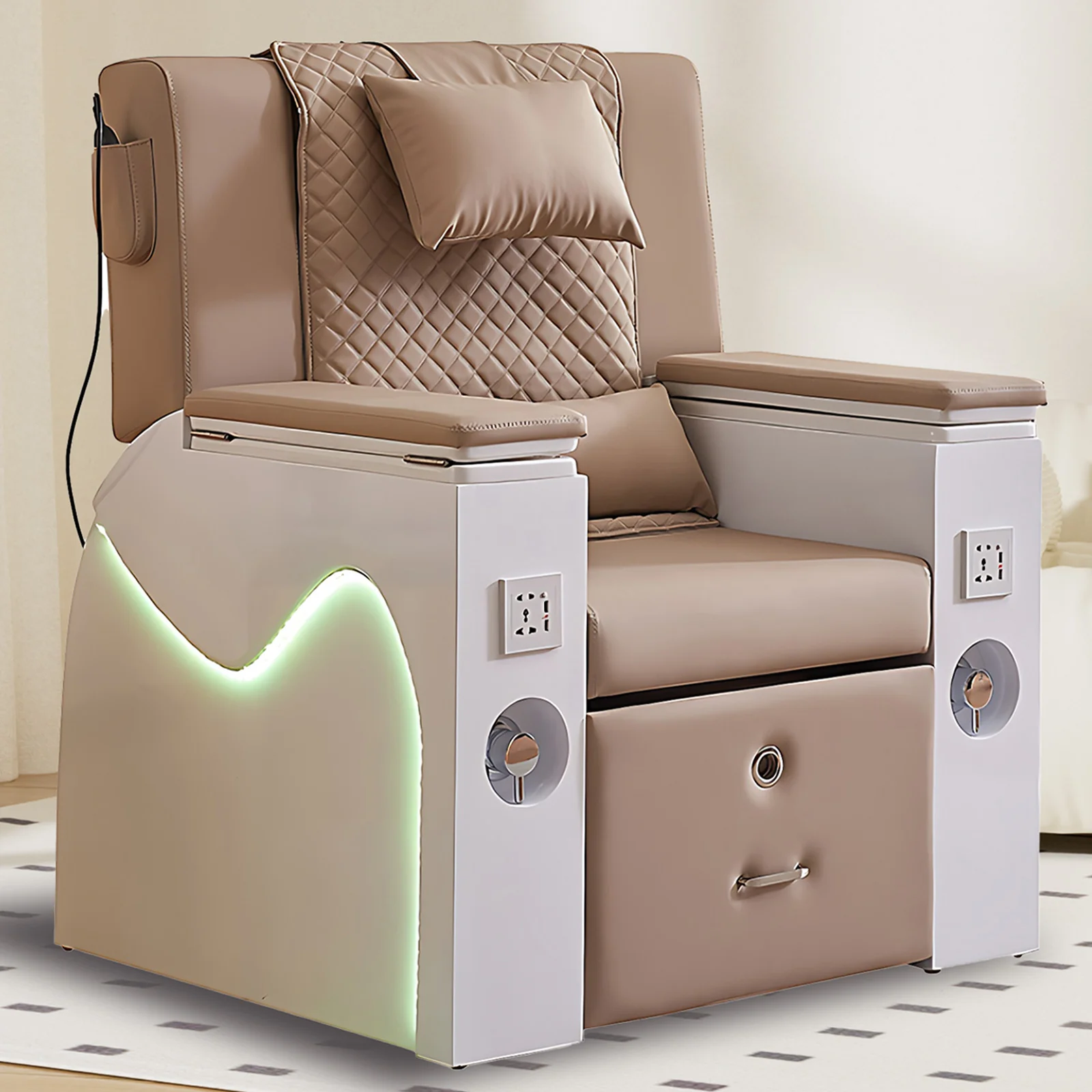 LuxeGlow Salon Electric Massage Head Spa Bed WXT110