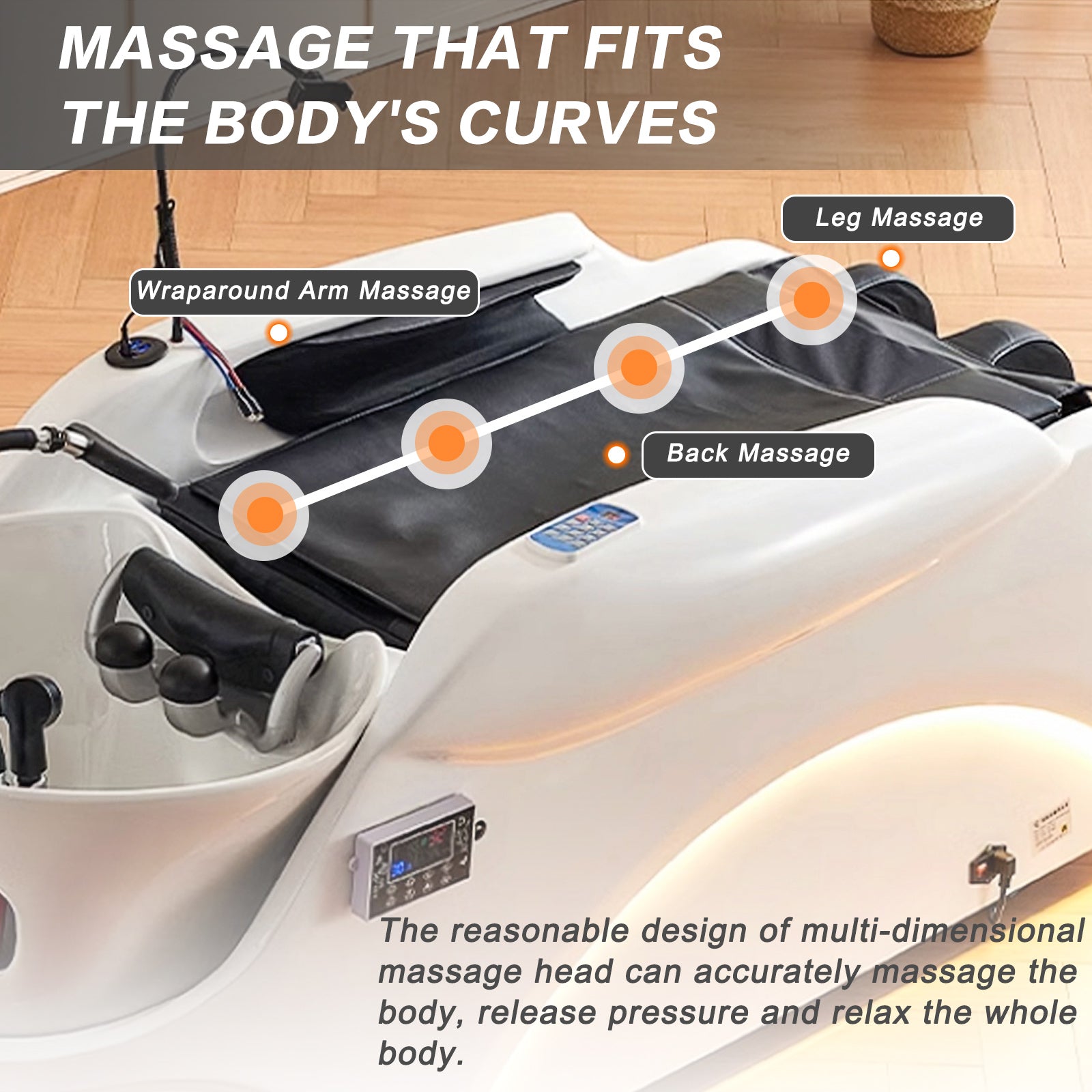 Plumbed Head Spa Shampoo Massage Bed XTY89